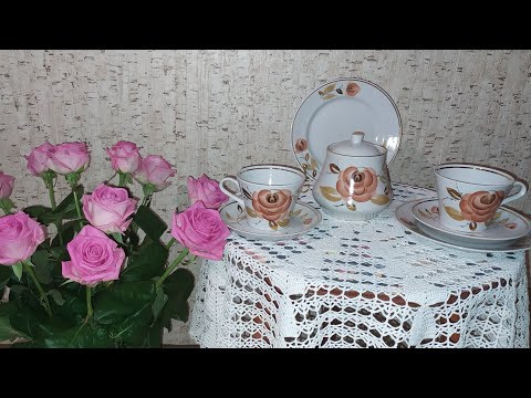 Видео: Приємна покупка в колекцію. Сервіз Чайна троянда з ручним розписом.🌹💕💐