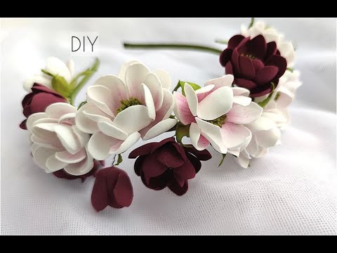 Видео: DIY/МК 😍  Очень Красивый Ободок из Фоамирана для начинающих / всего 1 час работы и все готово