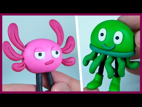 Видео: Кинито Пет и Медуза Джейд из пластилина BRAUBERG Магия цвета. Как слепить героев игры "KinitoPET".