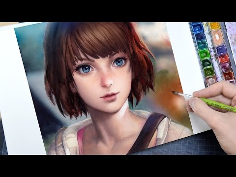 Видео: Life is Strange - Max【Акварельный портрет】