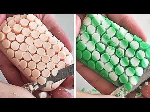 Видео: Асмр мыло резки | Удовлетворительное видео [ASMR] #72