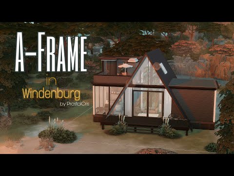 Видео: A-Frame дом в Винденбурге | Строительство The Sims 4 | No CC