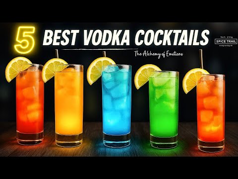 Видео: 5 лучших коктейлей с водкой | Простые рецепты коктейлей и смешанных напитков с водкой