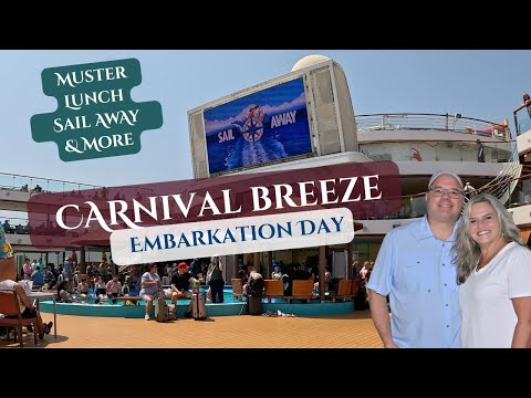 Видео: День посадки на Carnival Breeze! Посадка, учебная тревога, обед в воке из монгольских блюд и весе...