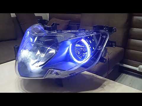 Видео: улучшение головно света на мотоцикле bmw k1600gtl bi-led линза за место штатной.