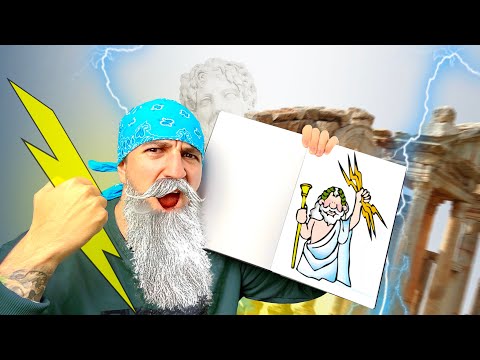 Видео: Рисувам гръцките богове - ЗЕВС⚡