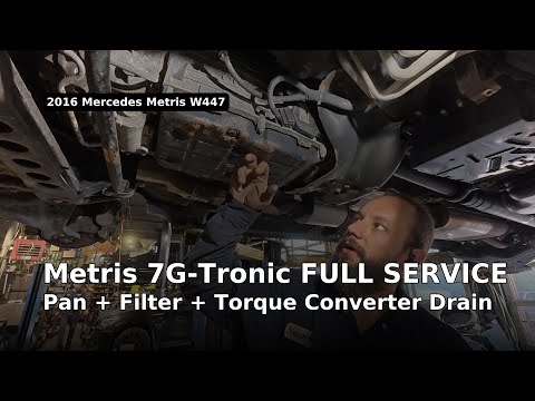 Видео: Обслуживание Mercedes Metris 7G-Tronic — слив поддона, фильтра и гидротрансформатора