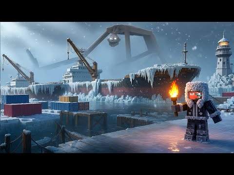 Видео: 100 ДНЕЙ НА ЗАБРОШЕННОМ ЗАМЕРЗШЕМ ПОРТУ В МАЙНКРАФТ