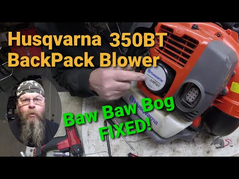Видео: Husqvarna 350BT ранцевый воздуходув Baw Baw Bog
