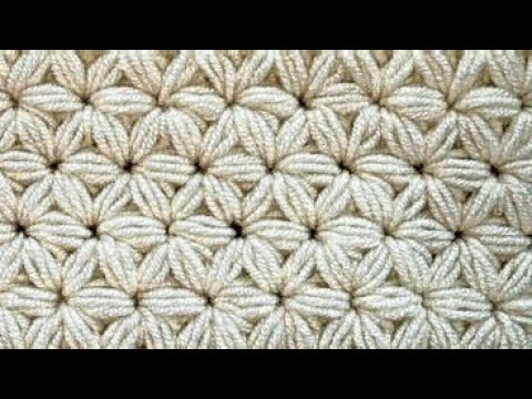 Видео: Красивый,лёгкий Шарф узором морская звезда.Вязание крючком