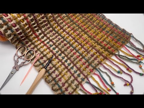 Видео: Другая техника...очень простая...схема вязания крючком (шаль, кардиган, туника, жилет, жакет, сумка)