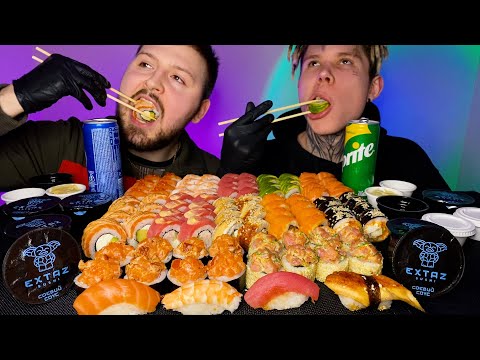 Видео: Мукбанг Роллы 🍣 | 100 Роллов На 100 Тысяч