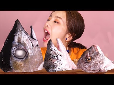 Видео: RUS SUB) Лосось Тунец. Dom Только Голова. Ешь.🐟Eatingshow Eatingsound Realsound Ssoyoung