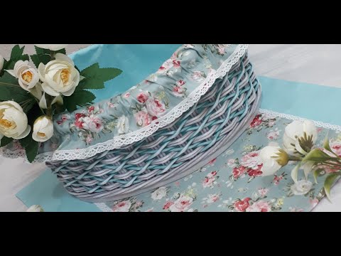 Видео: Узор "КРЕСТИКИ". Плетение из бумажной лозы