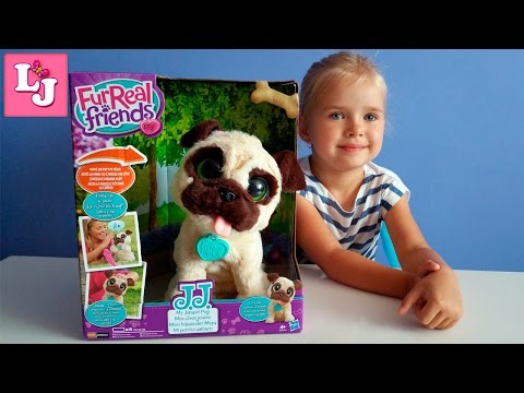 Видео: Интерактивный игривый щенок FurReal Friends от Hasbro Распаковка Детский канал LeraJuega