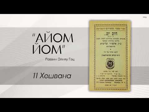 Видео: «Айом йом» («Сегодня день») с раввином Элияу Гэцем: 11 Хешвана