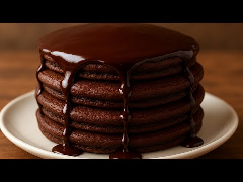 Видео: Пышные ПАНКЕЙКИ шоколадные— самый простой и вкусный рецепт! Американские панкейки