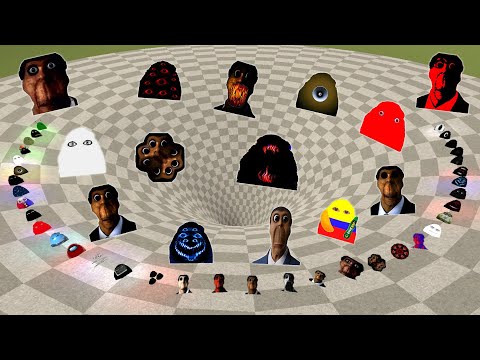 Видео: Злые Munci Nextbots и семья Obunga ПАДАЮТ в ВОРОНКУ, преследуя меня в Garry's Mod