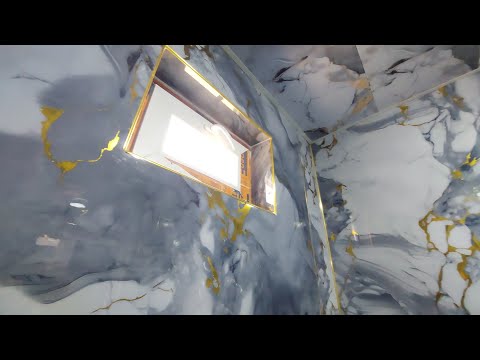 Видео: ПВХ. ванная.комната. Гипкий мрамор