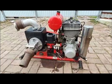 Видео: Мотопомпа Ижевского завода МП-1 (двигатель СД 1012)