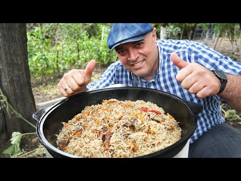 Видео: Узбекский плов В КАЗАНЕ. Кушал аж руками так вкусно!