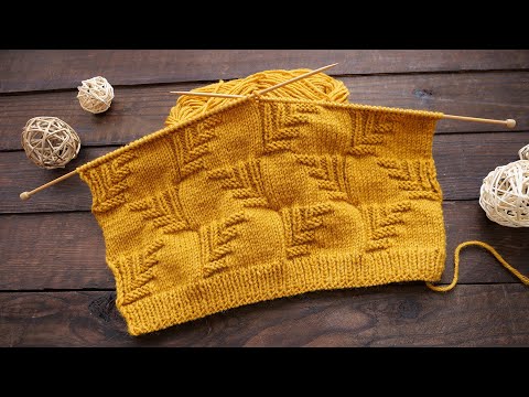 Видео: Теневой узор для свитера спицами 👕 Knitted sweater pattern