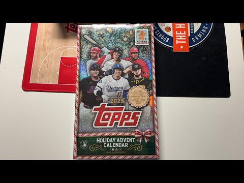 Видео: Открытие коробки с праздничным адвент-календарем бейсбольной команды Topps MLB 2025 (распаковка и...
