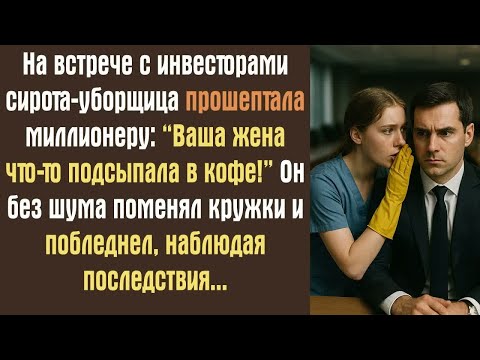 Видео: На встрече с инвесторами сирота-уборщица прошептала миллионеру： “Ваша жена что-то подсыпала в кофе!
