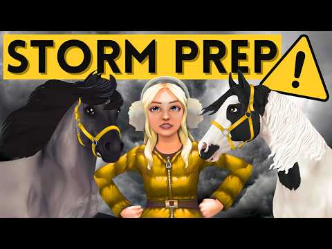 Видео: ПОДГОТОВКА К ШТОРМУ! Сможем ли мы уберечь лошадей? | Рекомендуемая розничная цена Star Stable