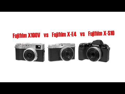 Видео: Обзор сравнение Fujifilm X100V vs Fujifilm X-E4 vs Fujifilm X-S10