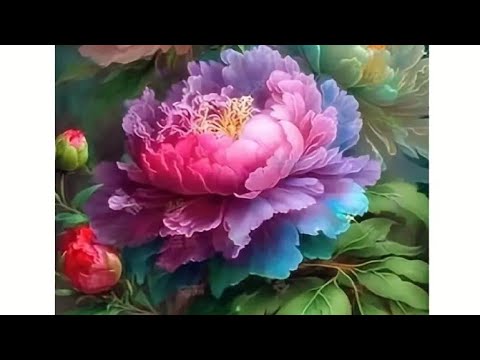 Видео: Прекрасные пионы в алмазной мозаики 55/75 см  🥰💎 Старт!!! 2 ноября 2025