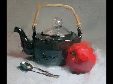 Видео: Рисуем Чайный натюрморт. Получите 50 уроков в описании ролика.