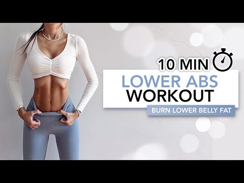 Видео: 10 MIN LOWER ABS WORKOUT | Сжечь упрямый жир в нижней части живота | Eylem Abaci