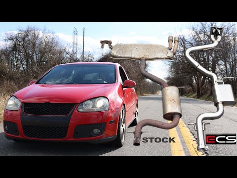 Видео: Выхлопная система Cat-back MKV GTI ECS 3" | Установка, обороты и облёты !!!