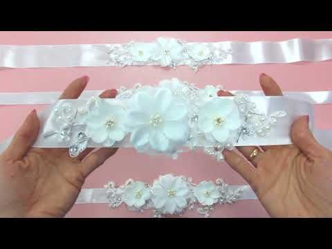 Видео: Как сделать пояс для свадебного и вечернего платья. Wedding belt