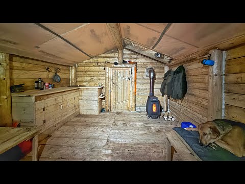 Видео: УСПЕЛИ! ПЕРВАЯ НОЧЕВКА В ХИЖИНЕ! ПЕЧЬ И КУХНЯ ГОТОВЫ