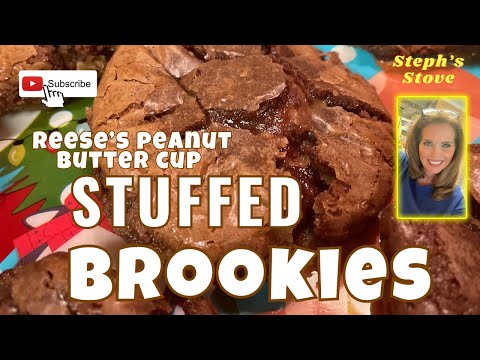 Видео: BROOKIES с начинкой из арахисового масла Reese's — идеально для праздников и Санты — Steph's Stove
