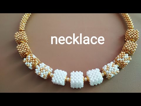 Видео: Necklace-tutorial. Колье из квадратных бусин