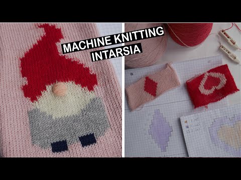 Видео: Вязание интарсией — построение узоров, чтение схем и вязание с помощью каретки для интарсии