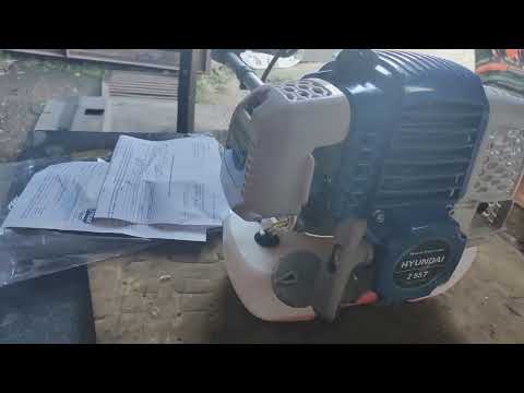 Видео: тример бензин Hyundai Z557 - Обзор и регулировка карбюратора