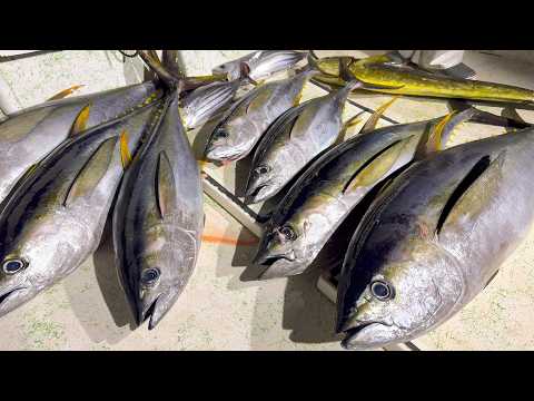 Видео: Организация рыбалки на тунца за 10 000 долларов → С ЛОДКИ на СТОЛ на Гавайях! Свежая тунца превра...