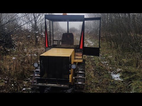 Видео: Самодельный гусеничный трактор ,обзор и тест драйв