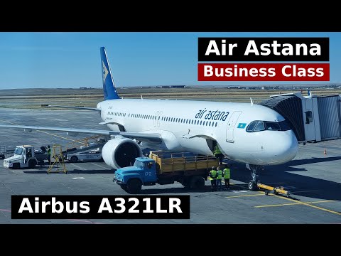 Видео: Airbus A321LR а/к Air Astana (бизнес-класс) | Рейс Алматы — Актобе