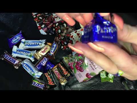 Видео: АСМР. Конфеты. Фантики. Шёпот. Триггеры. Whisper. Candies. Triggers. ASMR.