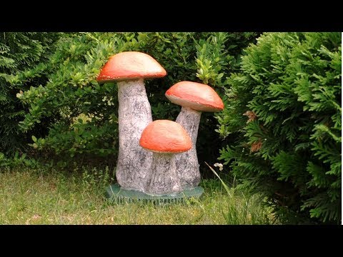 Видео: 🌺Как сделать Садовую фигуру "Грибы подосиновики" из цемента  / How to make a garden figure
