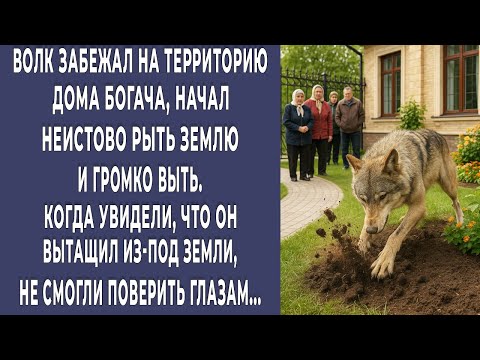 Видео: Волк забежал на территорию дома богача, начал копать и громко выть. Соседи сбежались и побледнели...