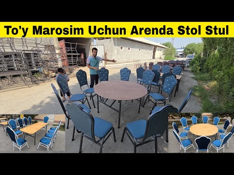 Видео: TO'Y MAROSIM ARENDA STOL STUL | Темир стол стул нархлари