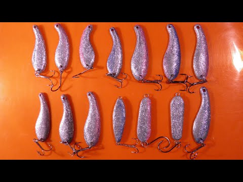 Видео: Блеск свинцовой приманки на жереха. Имитация чешуи. Блесна за 20 центов.