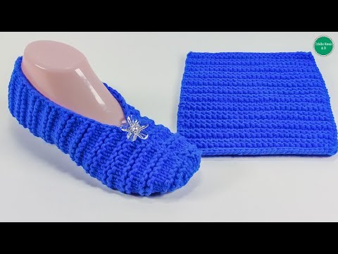 Видео: Легкий и красивый вязание тапочки