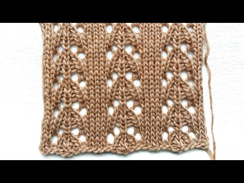 Видео: Лаконичный ажурный узор 💕 Простой узор спицами для начинающих